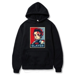 ขายดี เสื้อยืดมีฮู้ด ลายการ์ตูนอนิเมะ Demon Slayer Tanjiro Zenitsu Nezuko Inosuke สไตล์ญี่ปุ่น ของขวัญวันเกิด สําหรับผู้ชาย JZ