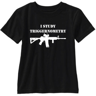 เสื้อยืดแขนสั้น พิมพ์ลาย I Study Triggernometry AR AR15 M16 1911 M9 M14 2nd แฟชั่นฤดูร้อน สําหรับผู้ชายสามารถปรับแต่งได้