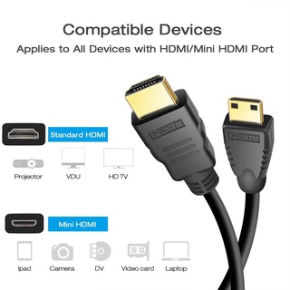 【จัดส่งรวดเร็ว】อะแดปเตอร์สายเคเบิล Hdmi เป็น HDMI ขนาดเล็ก 1 เมตร 1.5 เมตร HD 4K 1080P ตัวผู้ เป็นตัวผู้ สําหรับ Pc Tv Monitor โปรเจคเตอร์ กล้อง Dvd