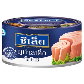 ✨สุดพิเศษ✨ ซีเล็ค ทูน่าสเต็กในน้ำแร่ 80กรัม Sealect Tuna Steak in Spring Water 80g