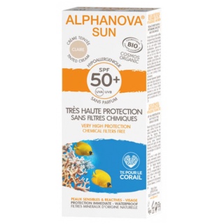 Alphanova Sun SPF50+ Light Tinted Cream Organic 50g