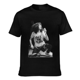 ผ้าฝ้ายคอกลมเสื้อยืด ผ้าฝ้าย พิมพ์ลาย Patti Smith Wave Folk สําหรับผู้ชายfrom S-4XL