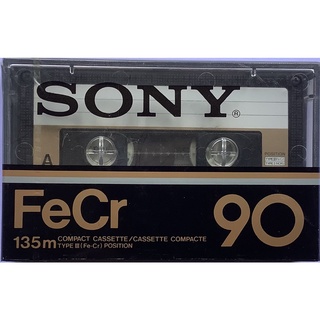 Blank Cassette Tape ซีล เทปคาสเซ็ตเปล่าวินเทจ Sony FeCr 90 นาที Type III ซีล Made in Japan ปี 1981 เทปเปล่า