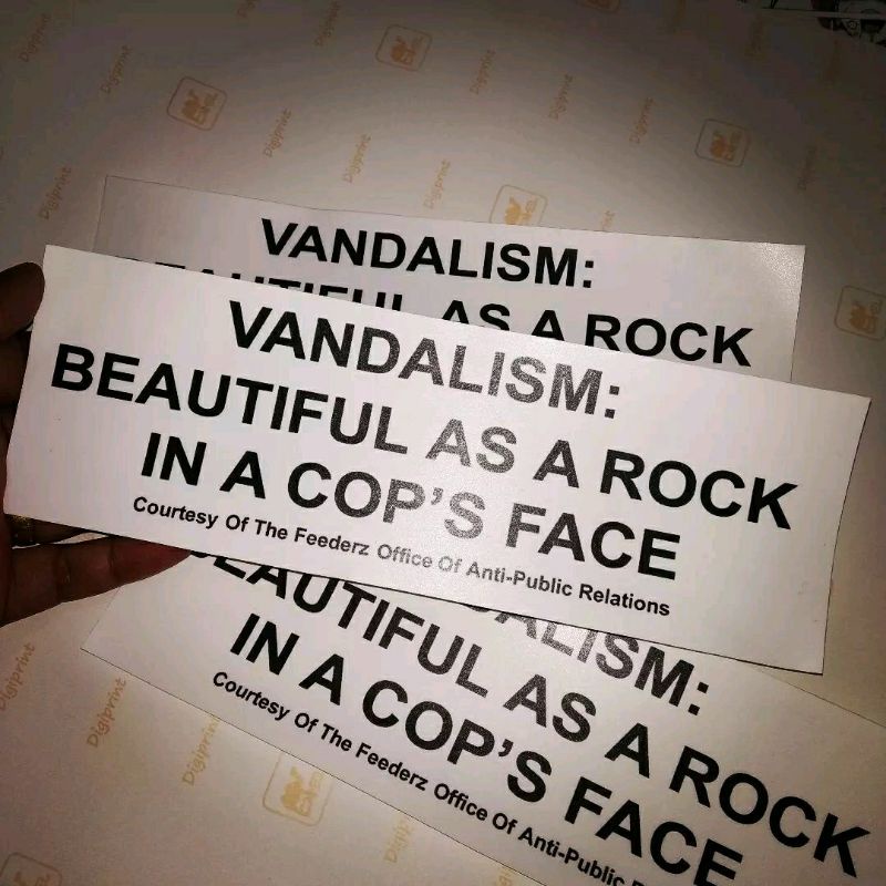Vandalism สติ๊กเกอร์ Kurt Cobain ขนาดใหญ่