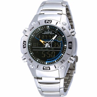 Casio นาฬิกาตกปลา AMW-703D-1AVDF (สีเงิน/ดำ)