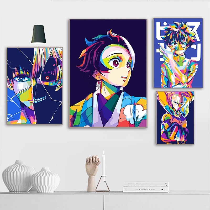 แขวนรูปภาพ Classic Japanese Anime Pop Art Poster and Print My Hero Academia  HD Canvas Painting Kid's Room Decor Cuadros | Shopee Thailand