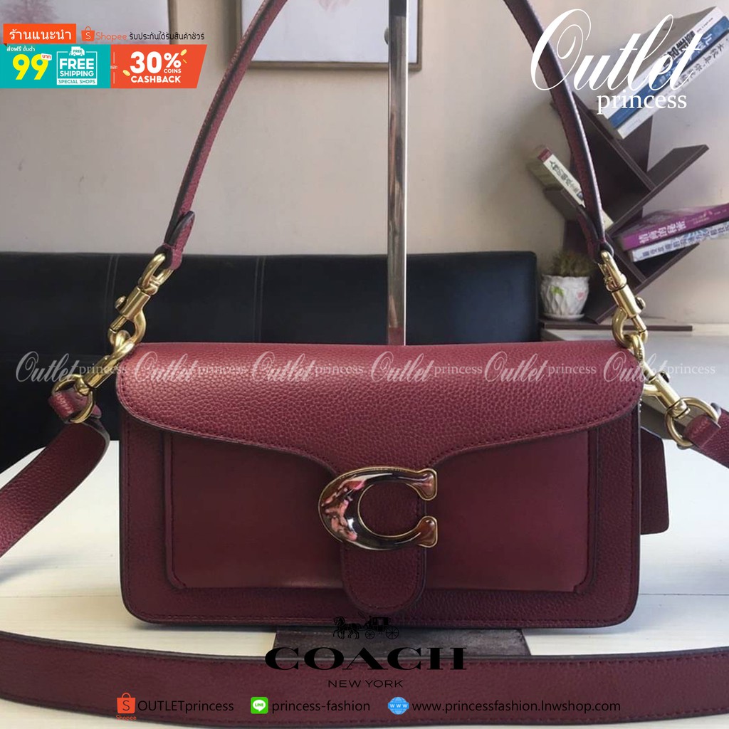 COACH Coach tabby convenience shoulder bag crossbody Product Details  Polished pebble leather Inside zip RED