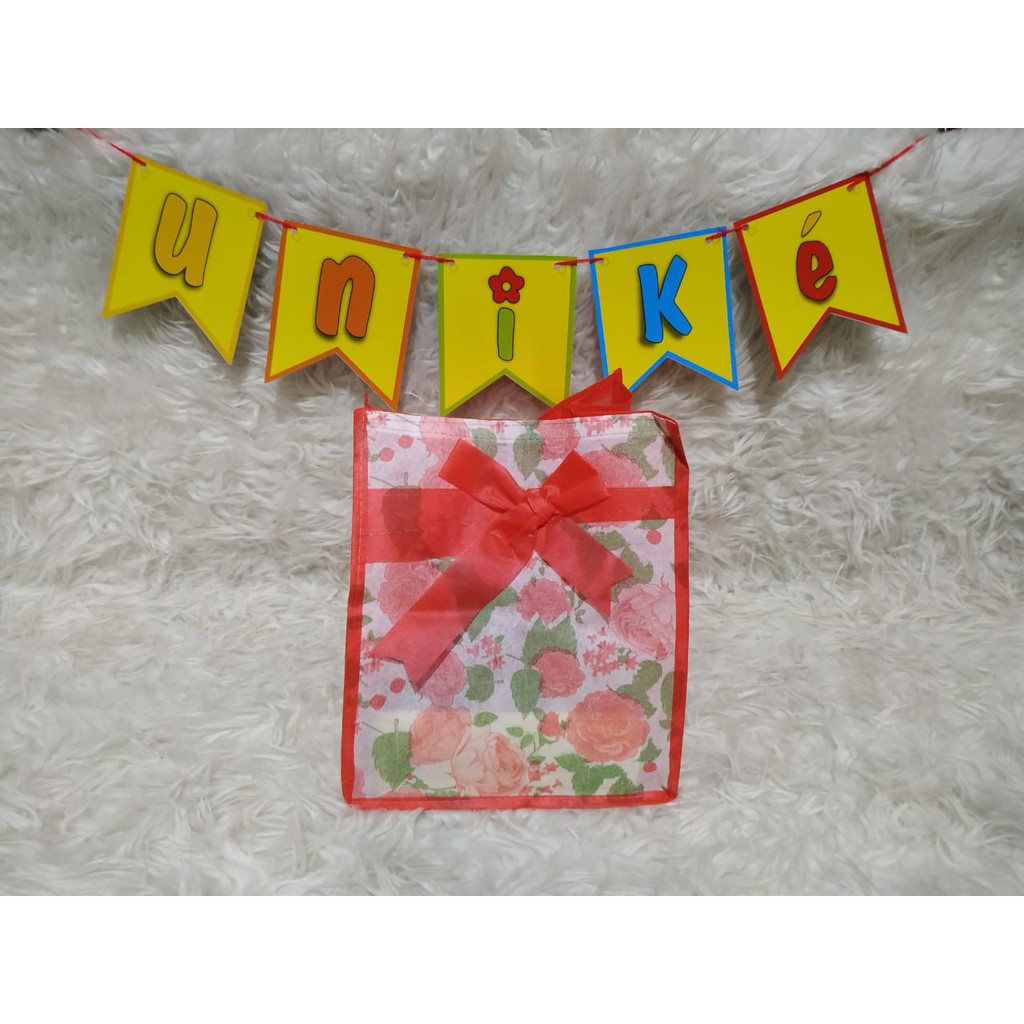 WHOLESALE - ถุงสปันบอนด์ TENTENG PITA 22x22 MED Goodie bag Gift Price ของที่ระลึกงานแต่งงาน D20 D22