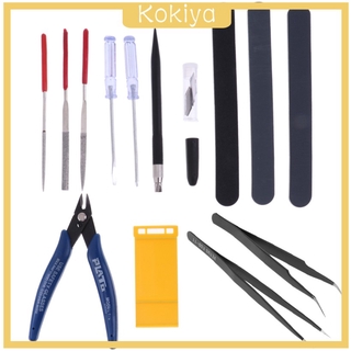 [KOKIYA] 13Pcs/Pack Modelers Model Building Tool Kit Files Cutter for Gundam Toys DIY