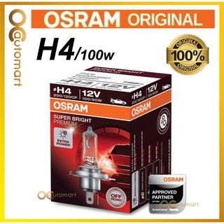 หลอดไฟหน้า OSRAM H4 100W P43T 62204SBP 12V สว่างมาก พรีเมี่ยม 200 120CP 472SBP