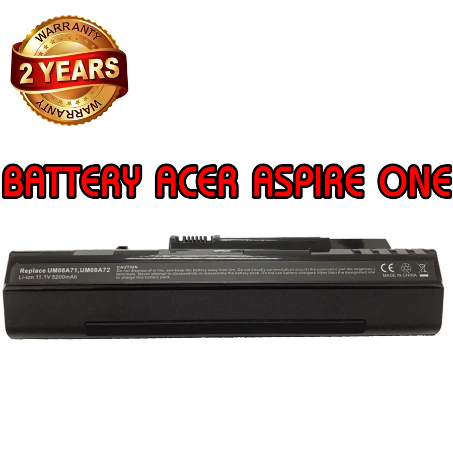 รับประกัน 2 ปี BATTERY ACER UM08B74 แบตเตอรี่ เอเซอร์ ASPIRE ONE 571 D150 D250 A110