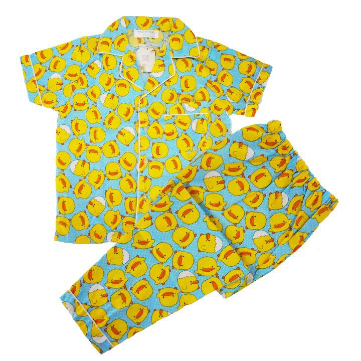 ชุดนอนเด็ก / ชุดแขนสั้น 3T - 10T - Blue Chicks