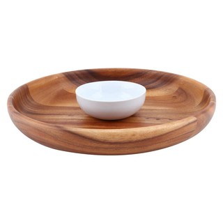 ชุดเสิร์ฟไม้ ACAZIA CHIP&amp;DIP อุปกรณ์ใส่อาหาร WOOD TRAY SERVING SET ACAZIA CHIP&amp;DIP