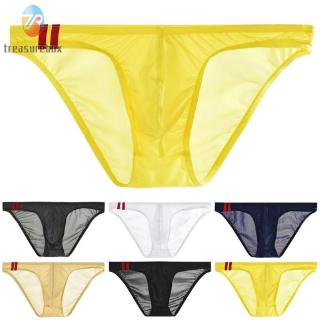 Male Briefs Thong Plus Size Breathable Comfy Elastic Slim Stretch G-String Panties Bikini Lingerie Male Fashion