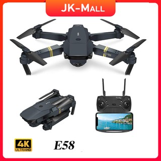 รุ่นอัพเกรด Drone E58 เครื่องบินบังคับ 4K HD กล้อง WIFI ถ่ายภาพ บินนิ่ง ถ่ายวีดีโอ กล้องชัด โดรนไร้สาย โดรนบังคับ