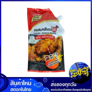 ซอสเคลือบไก่ สูตรพริกเกาหลี 1000 กรัม เพียวฟู้ดส์ Pure Foods Chicken Korean Chilli Glazing Sauce ซอส ซอสหมัก เครื่องปรุง