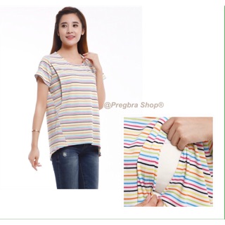 ใช้โค้ด PREG286 ลด 15%เสื้อให้นม ลายแถบสีใส่สบาย