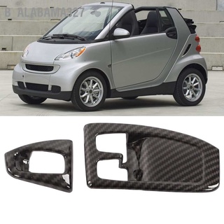 Alabama327 ฝาครอบสวิตช์ควบคุมหน้าต่าง คาร์บอนไฟเบอร์ แบบเปลี่ยน สําหรับ Smart Fortwo W451 Facelift 2011‐2014