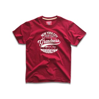 Grandness เสื้อยืดลายกราฟิก รุ่น GN127 ( สีเลือดหมู )