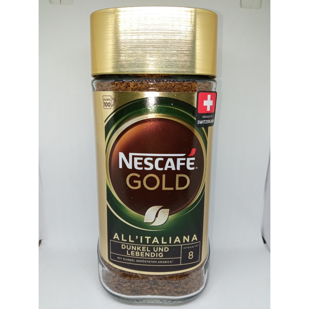 Nescafe Gold All Italiana 200g(Dunkel Und Lebendig  Intensitat 8)  Product of Switzerland