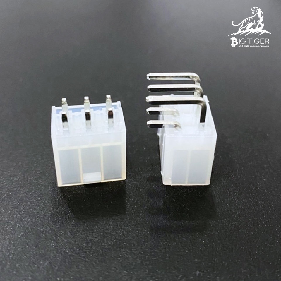 Socket หัวต่อพาวเวอร์ 6Pin GPU PCI-E PCIe Power Connector แบบลงบอร์ด/คอนโทรลบอร์ด Asic Miner (10 ตัว