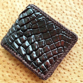 crocodile leg wallet lacing กระเป๋าหนังจระเข้แท้