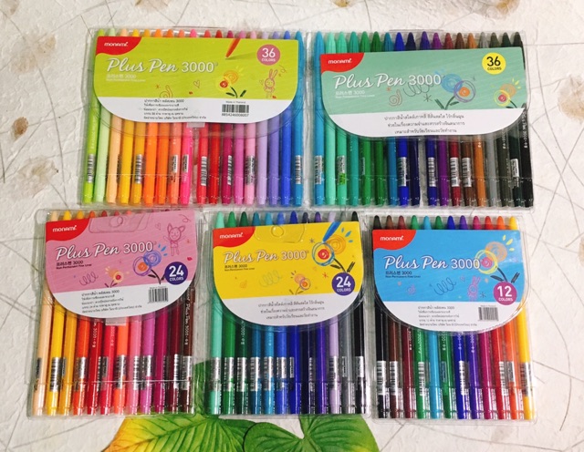 🔥(แบบ set)🔥ปากกาสีโมนามิ พลัสเพน MONAMI Plus Pen 3000 ปากกาโมนามิหัวเล็ก ปากกาสีนำ้หัวเล็ก🔥