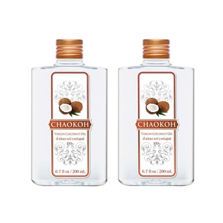 CHAOKOH น้ำมันมะพร้าว 100% สกัดเย็น ตรา ชาวเกาะ ขนาด 200 ml. จำนวน 2 ขวด