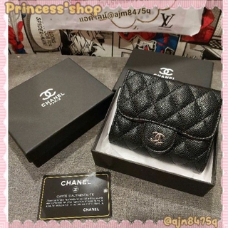 Princessshop กระเป๋าสตางค์ชาแนลอะไหล่เงิน,ทอง ใบสั้น