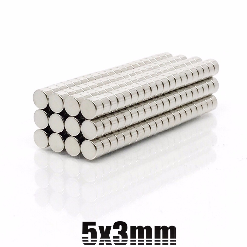5/20ชิ้น แม่เหล็ก นีโอไดเมียม 5x3มิล Magnet Neodymium 5*3mm แม่เหล็กแรงสูง กลมแบน 5x3mm แม่เหล็ก NdFeB ขนาด 5 x 3 มม.