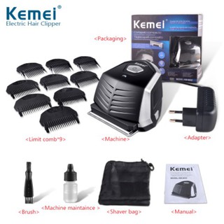 Kemei ปัตตาเลี่ยนตัดผมไฟฟ้า กันน้ํา แบบมืออาชีพ KM-6032