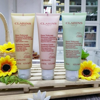 🌟NEW🎉 Clarins soothing / hydrating / purifying gentle foaming cleanser 125ml โฟมล้างหน้า