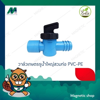 วาล์วเกษตรรูน้ำใหญ่สวมท่อ PVC-PE ยี่ห้อไชโย ( 1ชุด 5ชิ้น )