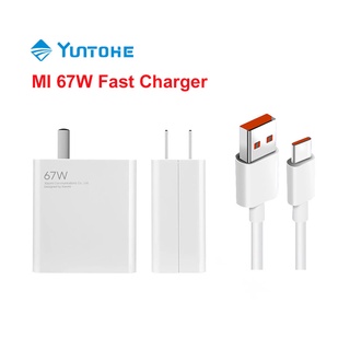 YUNTOHE Original Xiaomi Type C Cable Charger Turbo Super Fast Charge 67W สายชาร์จ Type C 6A หัวชาร์จ 67W