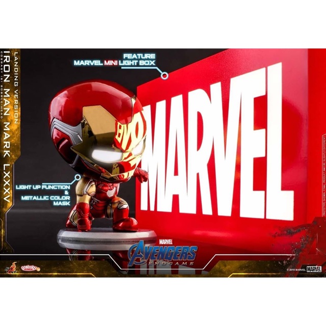 Hot toys Mini Marvel Light box &amp; Iron man Mark LXXXV