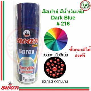 สีสเปรย์ swan No 216 สีน้ำเงินเข้ม ขนาด 400 ml