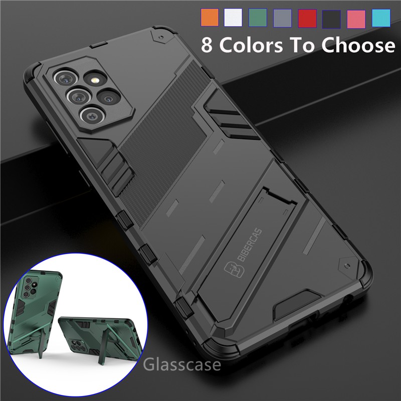 Casing For Samsung Galaxy A52 A52S A72 A32 A22 A22S A53 4G 5G 3D Armor Shockproof Phone Case Stand Holder Protection Bracket Hard Back Cover