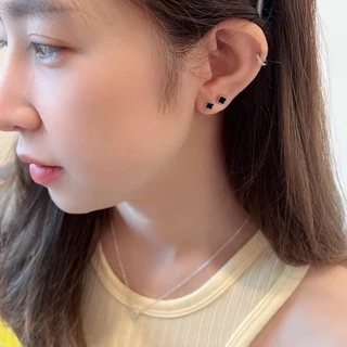 Suwann.na ต่างหู ต่างหูเงินแท้ จิว จิวเงินแท้ จิวใบโคลเวอร์
