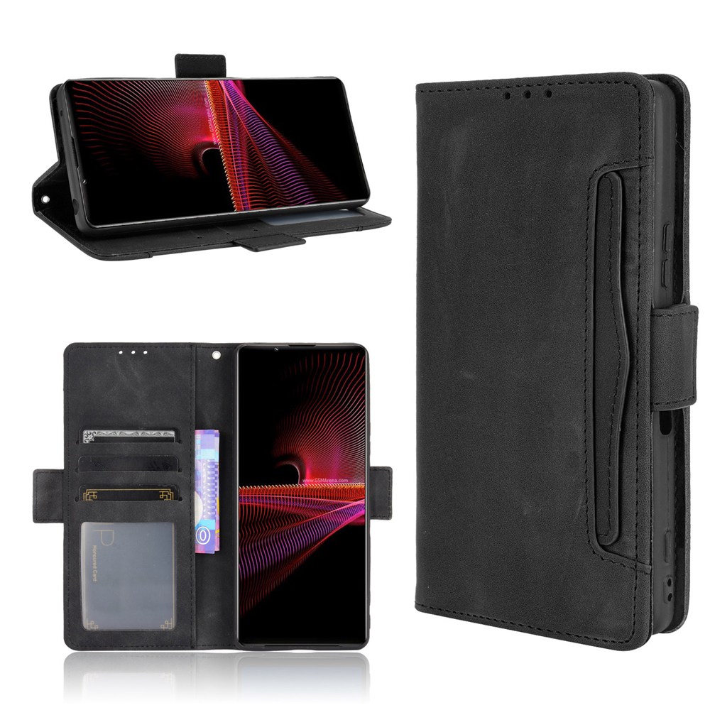 Multi-card Slots Casing Sony Xperia 1 III Wallet Case Xperia1 3 PU Leather Magnetic Buckle Flip Cover