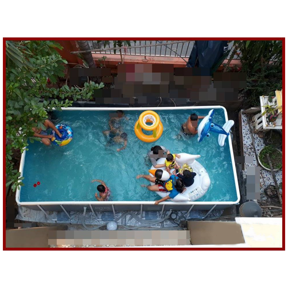 Intex 26788 Prism Frame + เครื่องกรองระบบเกลือ-ทราย ขนาด 4.00m x 2.00m ...