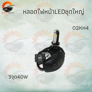 หลอดไฟหน้า LED แบบ3ซิป 40w (สีส้มแดง) มีแบบให้เลือก สามารถใส่ได้หลายรุ่น !!ส่งตรงจากโรงงานชั้นนำในไทย