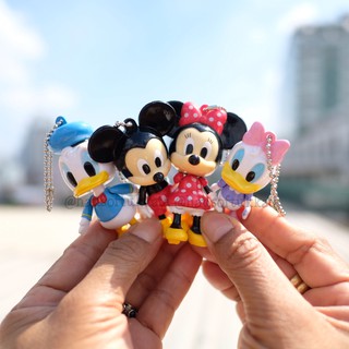 พวงกุญแจ Mickey มิกกี้ &amp; Minnie มินนี่ &amp; Donald Duck โดนัลดั๊ก &amp; Daisy Duck เดซี่ดั๊ก ดุ๊กดิ๊ก 2นิ้ว โดนัล โดนัลด์ เดซี่