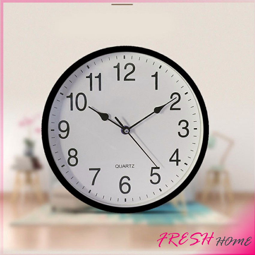 นาฬิกาแขวนทรงกลม นาฬิกาเดินเงียบ เรียบง่ายและมีสไตล์ wall clock