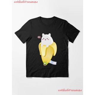 เสื้อยืดผ้าฝ้ายพิมพ์ลายขายดี Bananya Essential T-Shirt เสื้อยืดผู้หญิง เสื้อยืดผู้ชาย เสื้อยืดคอกลม เสื้อยืดพิมพ์ลาย