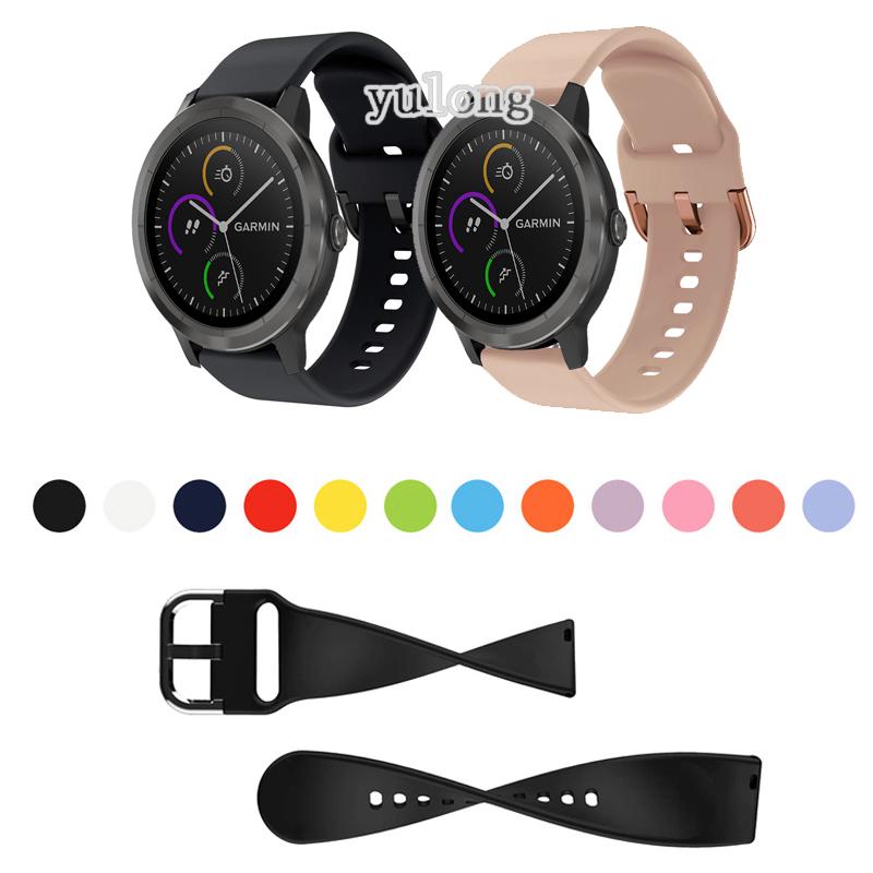 สายนาฬิกาข้อมือซิลิโคนอ่อนนุ่มสำหรับ Garmin Vivoactive 3 Music Silicone Strap