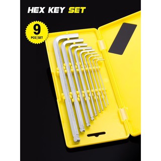 Hex Key Set ชุดประแจหกเหลี่ยม 9 ชิ้น บรรจุในกล่องเก็บอย่างดี