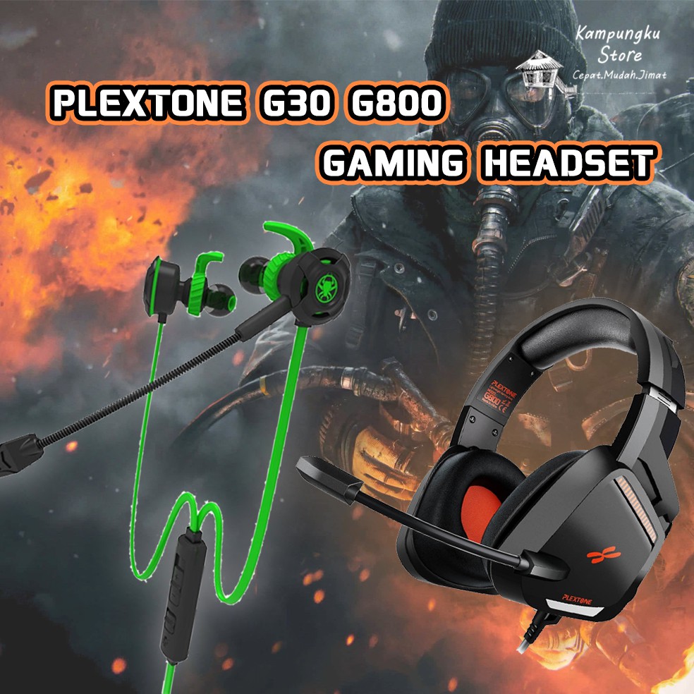 Kl SEND PLEXTONE G30 G800 ชุดหูฟังสําหรับเล่นเกมพร้อมไมโครโฟนคู่สําหรับพีซี/PS4/XBOX/Nintendo Switch