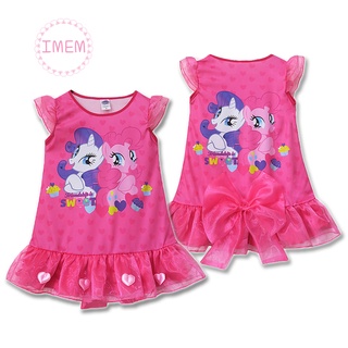 ชุดเดรสเด็ก กระโปรงผ้ามันเด็กหญิง ลาย My Little Pony ลิขสิทธิ์แท้  ( 2 ปี – 5 ปี )