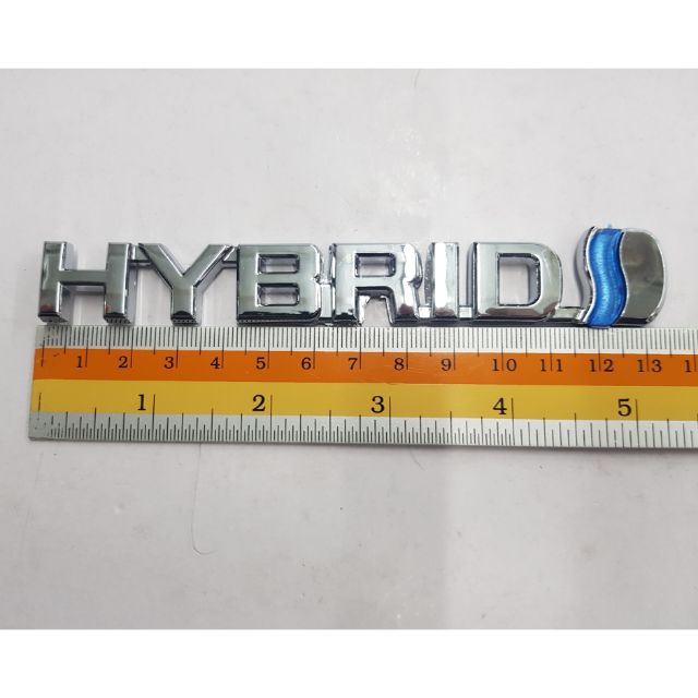 ^Logo Hybrid ของรถ Toyota 13.5 × 1.7 cm