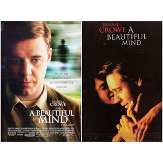 💢1 set 2 ใบจ้า💢 Handbill "A Beautiful Mind" (2001) แฮนด์บิล นำแสดงโดย Russell Crowe